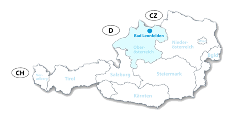 Bad Leonfelden - Karte zur Lage in Österreich